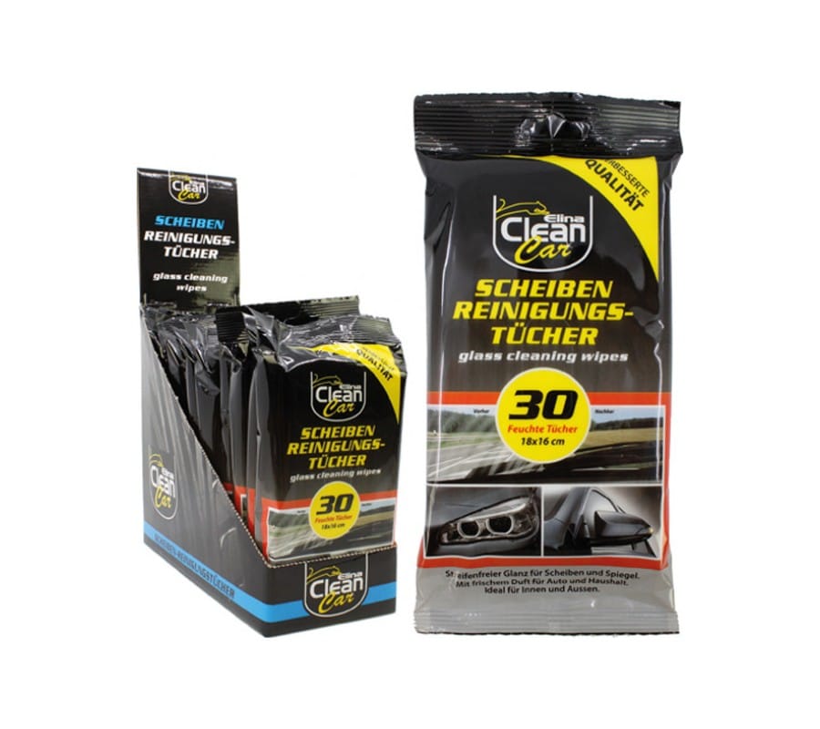 Elina - Υγρά Μαντηλάκια Αυτοκινήτου 30τμχ 18x16cm