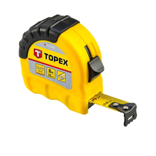 Topex Μετροταινία με Αυτόματη Επαναφορά 16mm x 8m