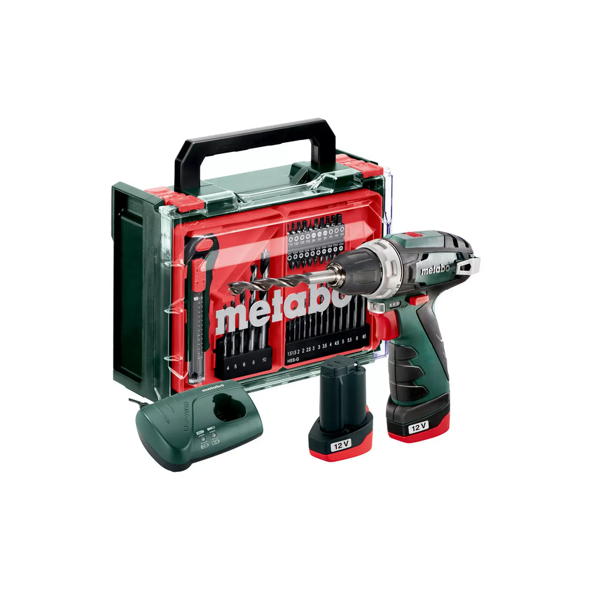 Metabo - Σετ Ασύρματο Δράπανο-Κατσαβίδι PowerMaxx BS Basic 12 V