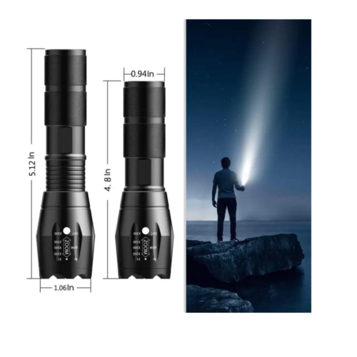 Τακτικός Φακός LED TG-SD007 5 Λειτουργιών με Επαναφορτιζόμενη Μπαταρία