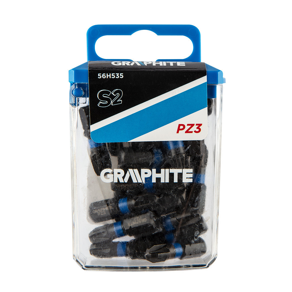 GRAPHITE Μύτη κατσαβιδιού (Κρουστικά μπιτ PZ3 x 25 mm, 20 τεμ.)